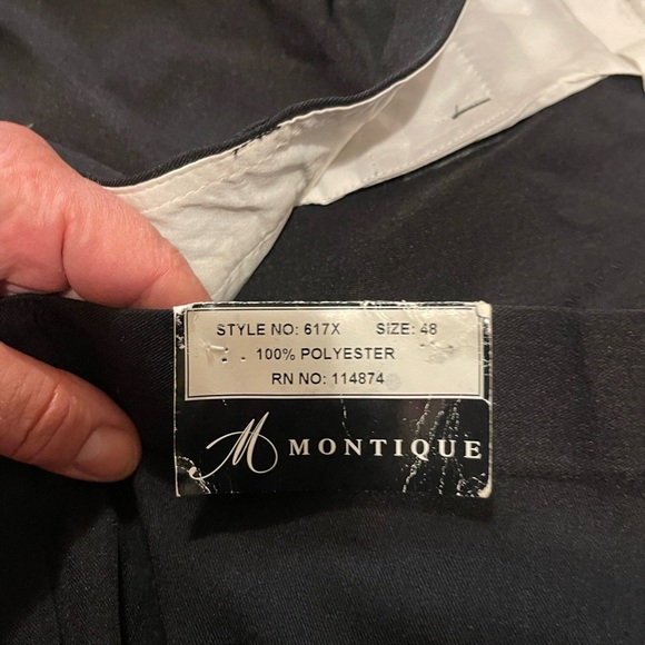 Montique set of 2 men’s shirt and suit pants black size 48 - Picture 9 of 11